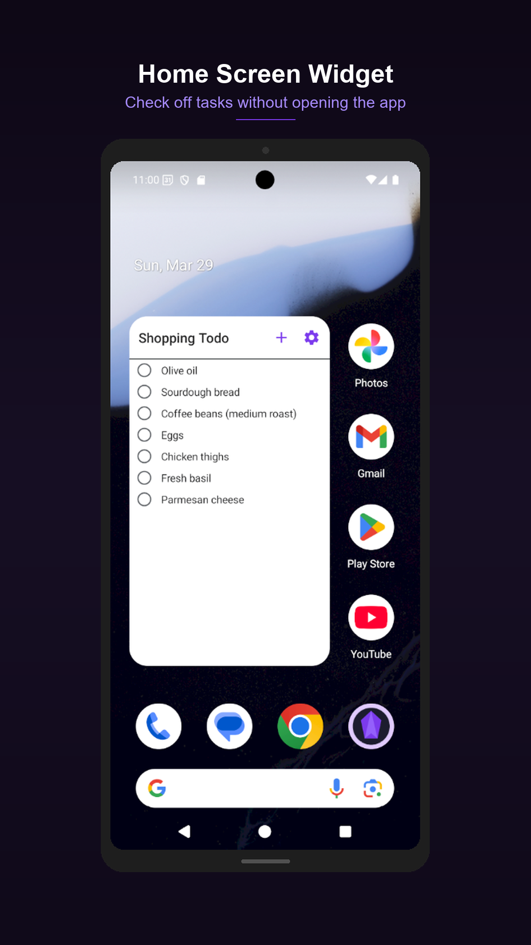 Home Screen Widget